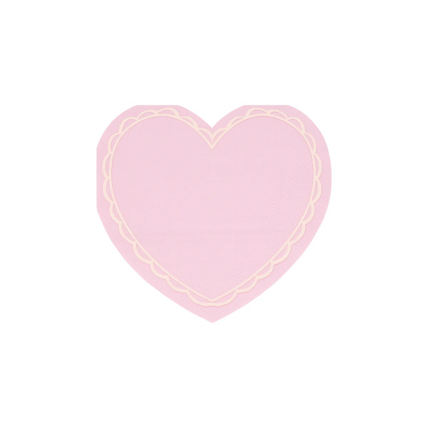 Tovaglioli piccoli cuore pastello