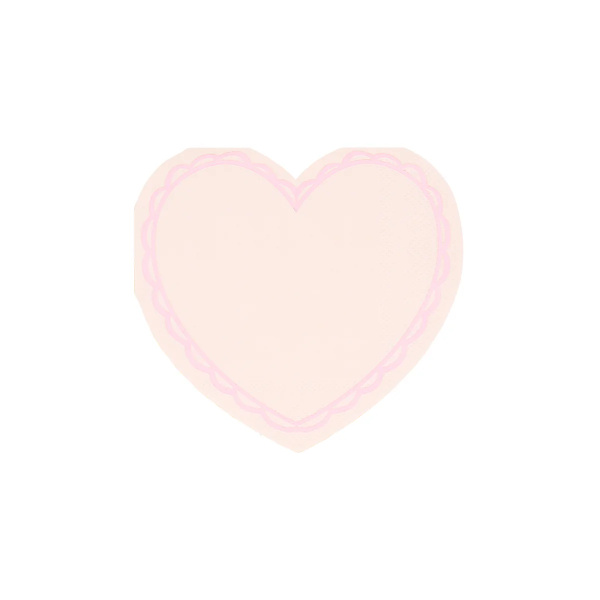 Tovaglioli piccoli cuore pastello