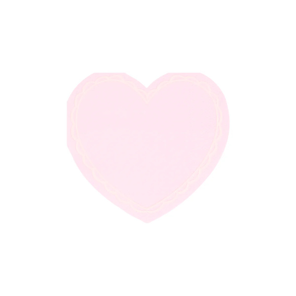 Tovaglioli piccoli cuore pastello