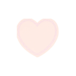 Tovaglioli piccoli cuore pastello