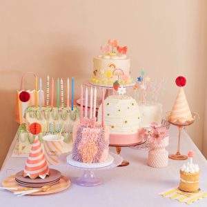 C Meri Meri 275450PINK BOW 1 P.JPG Candele Pink Bow