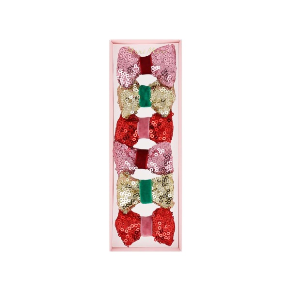 Fermagli per capelli con paillettes e velluto