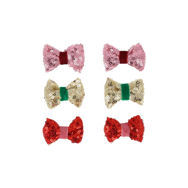 Fermagli per capelli con paillettes e velluto