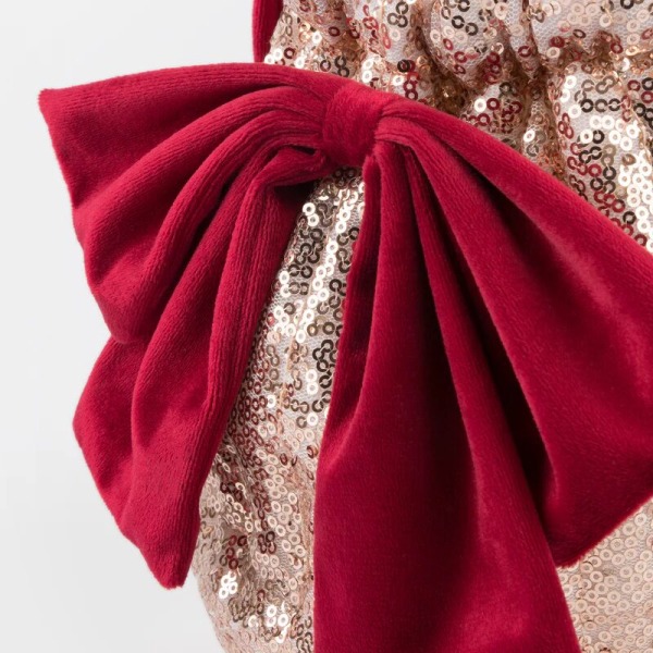 Borsa con paillettes rosa