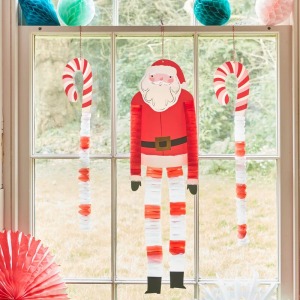 C Meri Meri 280284SANTA 2 P.JPG Decorazione Babbo Natale e Renna gambe lunghe