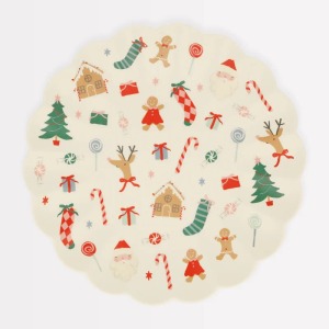 Piatto grande riutilizzabile Jolly Christmas