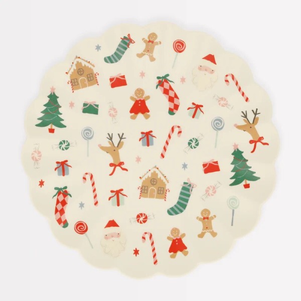 Piatto grande riutilizzabile Jolly Christmas