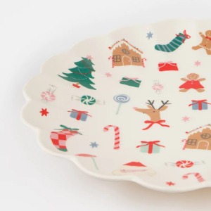 Piatto grande riutilizzabile Jolly Christmas