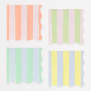C---meri meri---282741STRIPE.JPG Tovaglioli piccoli a strisce pastello