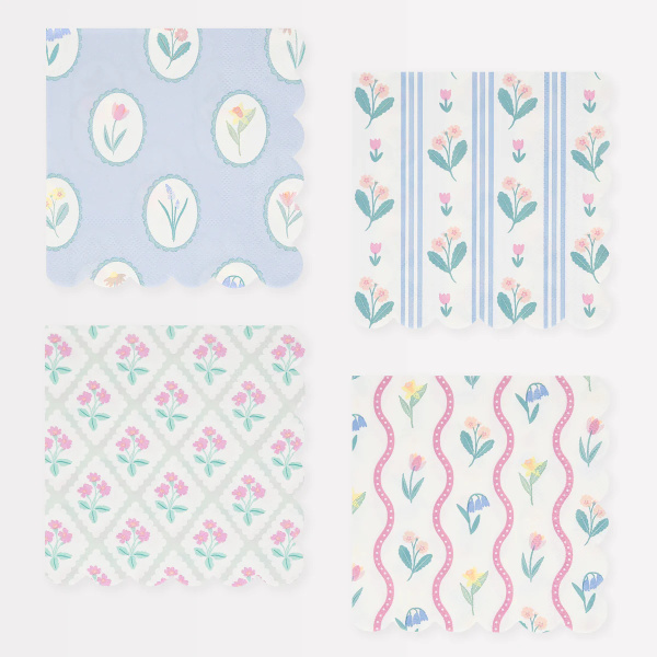 Tovaglioli piccoli Bloomsbury florel pattern