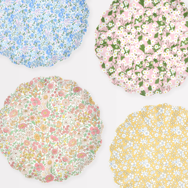 Piatti grandi riutilizzabili Liberty mix