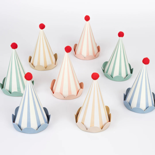 Cappellini per feste a righe