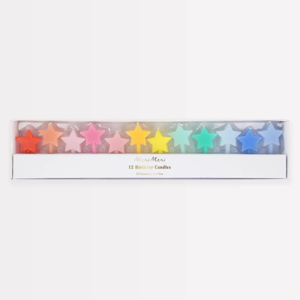 Candele a stella arcobaleno