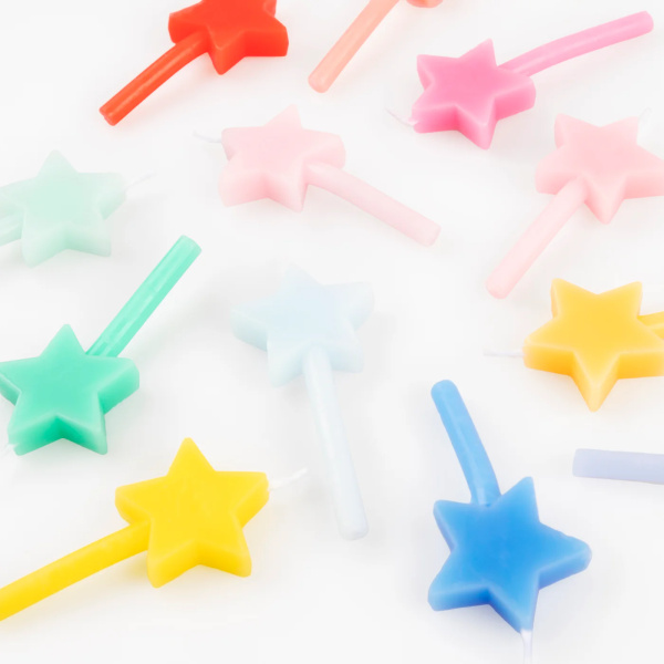 Candele a stella arcobaleno