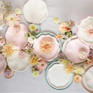 Piatti compostabili Rosa