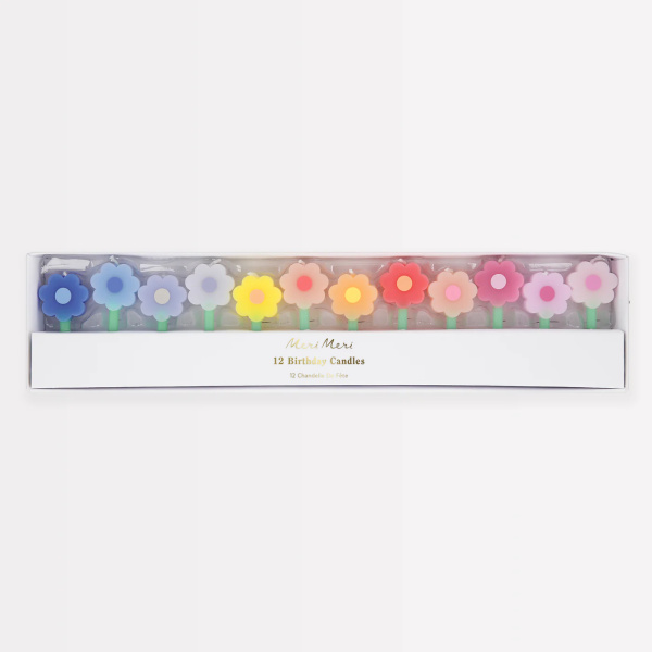 Candele a margherita arcobaleno