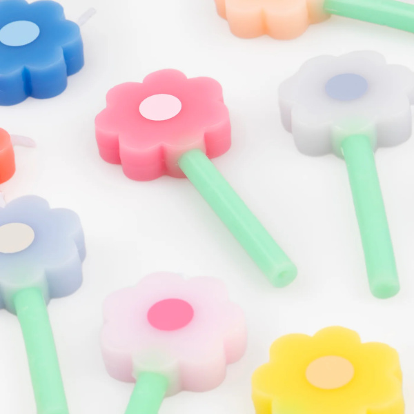 Candele a margherita arcobaleno