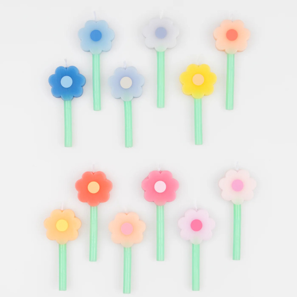 Candele a margherita arcobaleno