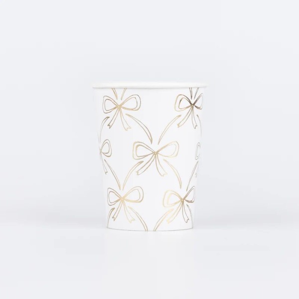 Bicchieri con fiocco d’oro