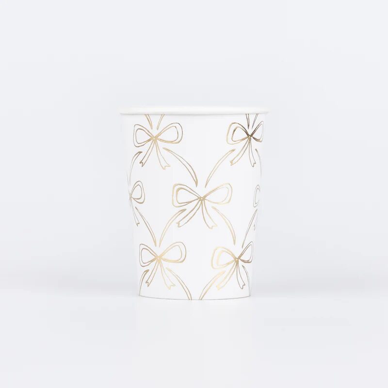 Bicchieri con fiocco d’oro