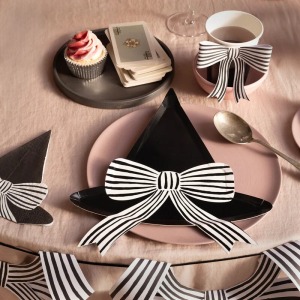 C Meri Meri 292020STRIPY 2 P.JPG Bicchieri con fiocco bianchi e neri
