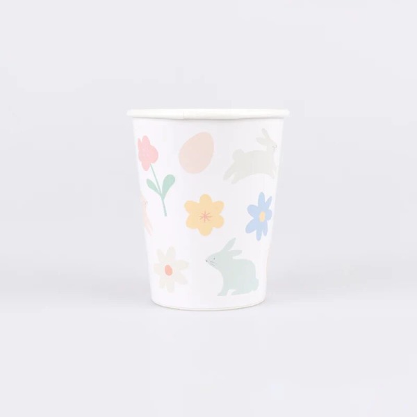 Bicchieri con icone pasquali