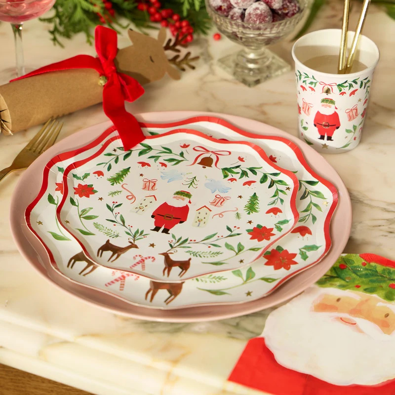 Set 8 Piatti Foliage Santa