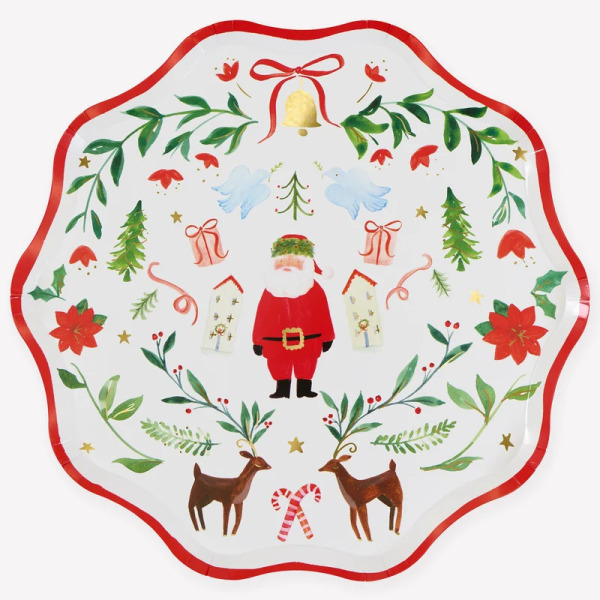 Set 8 Piatti da Tavola Foliage Santa