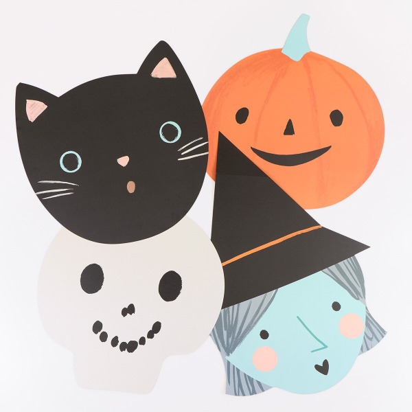 Tovagliette Halloween Heads in Carta – Set 12