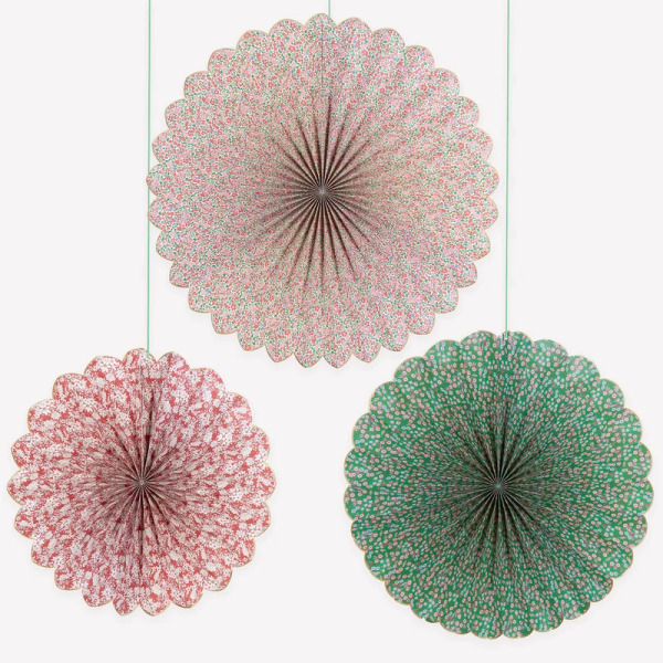 Set 3 Decorazioni Giganti Pinwheel Meri Meri x Liberty