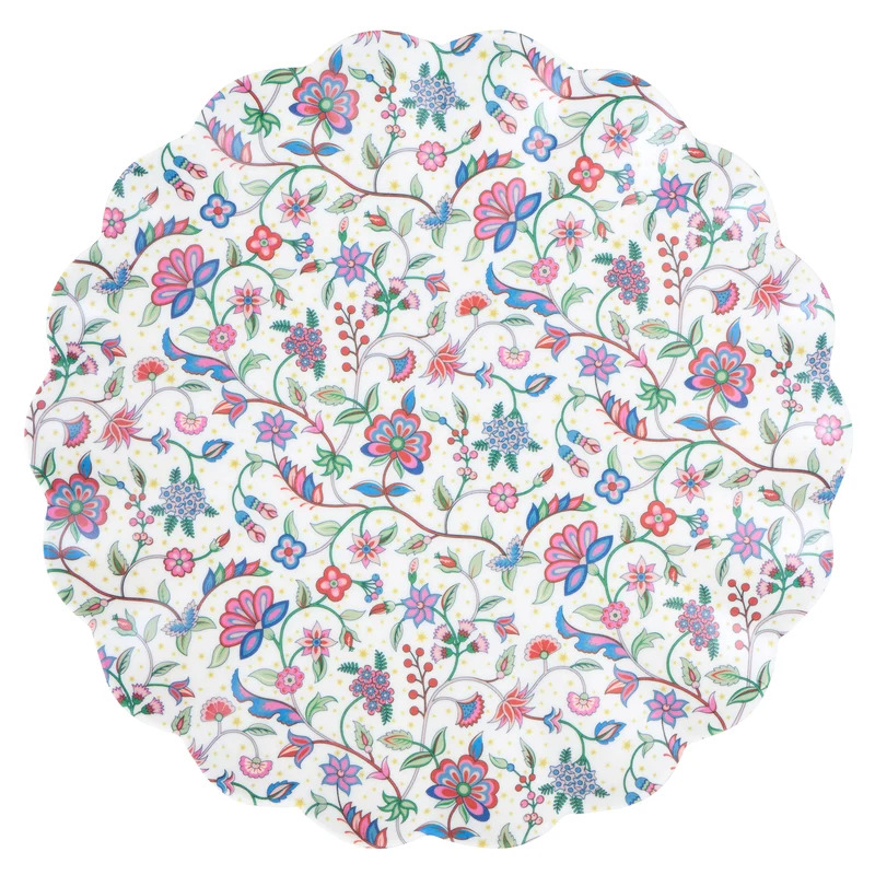Set 6 Piatti Grandi Riutilizzabili Liberty Red & Green