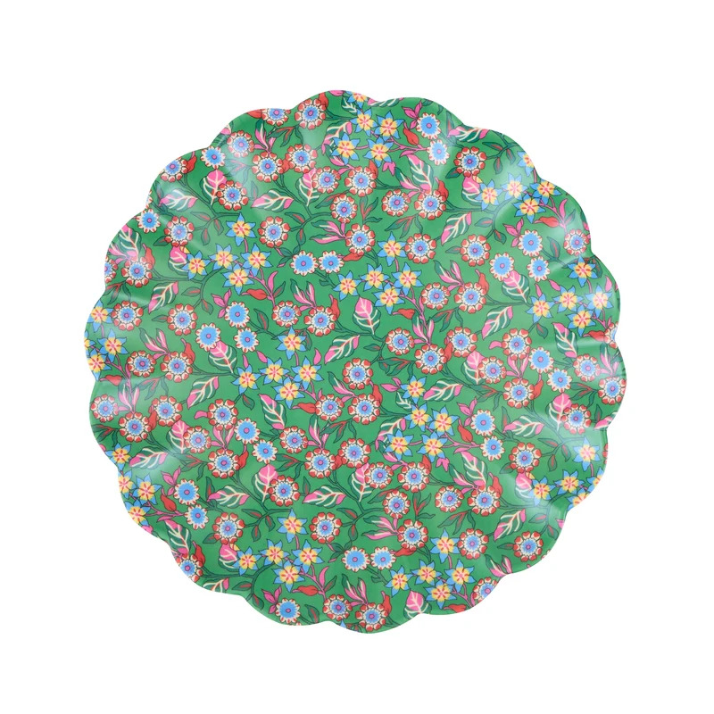 Set 6 Piatti Piccoli Riutilizzabili Liberty Red & Green