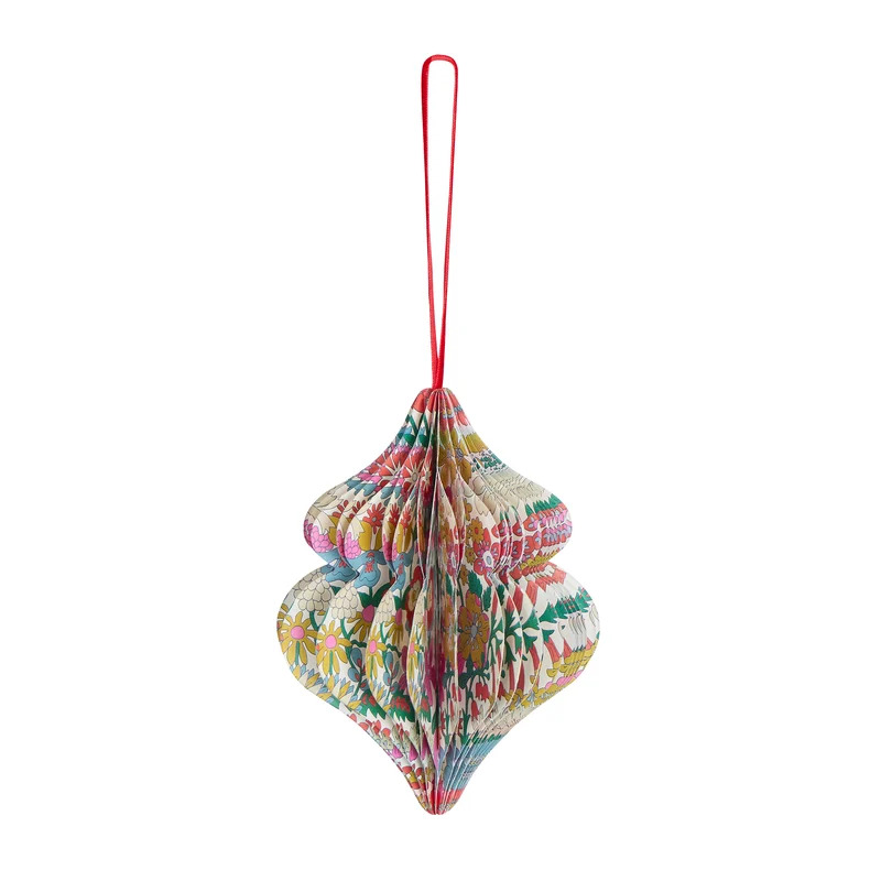 Set 6 Decorazioni Natalizie in Carta Liberty