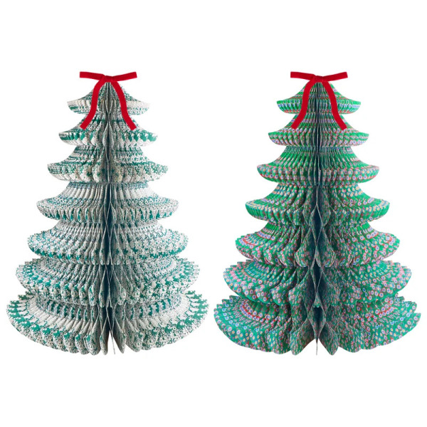 Set 2 Alberi Giganti in Carta a Nido d’Ape Liberty