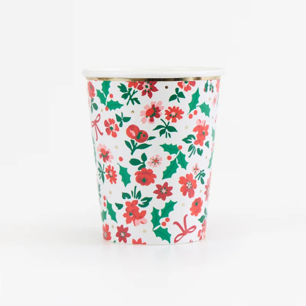 Bicchieri di Carta Holly Ditsy