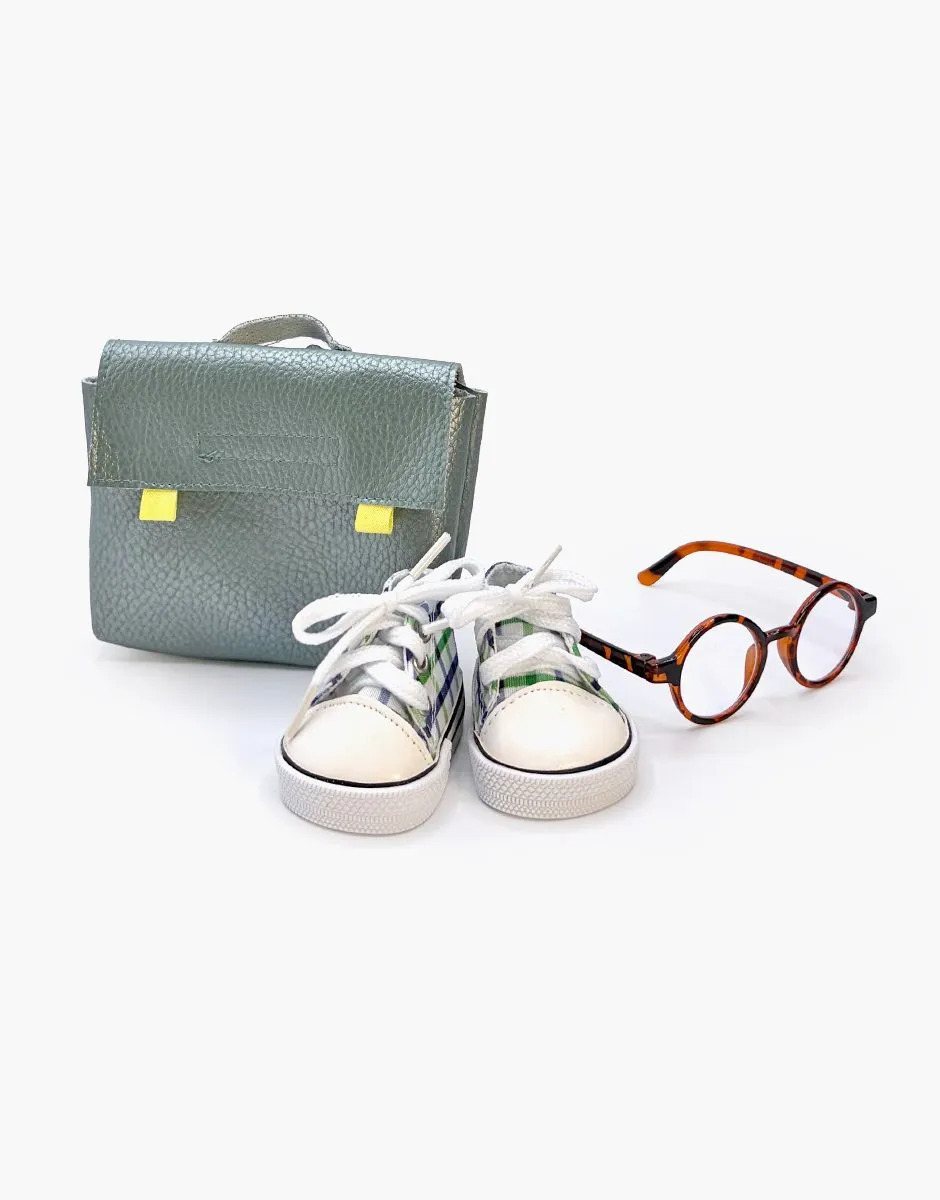 C Mini Panchas MPA013ECOLE.JPG Set Accessori Scuola Mini Panchas con Cartella Verde