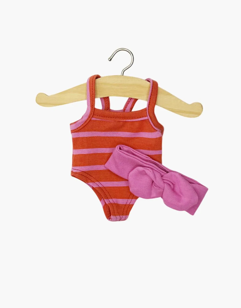 C Mini Panchas MPV001RAYE.JPG Body a Righe Rosa e Tangerine con Fascia per Mini Panchas