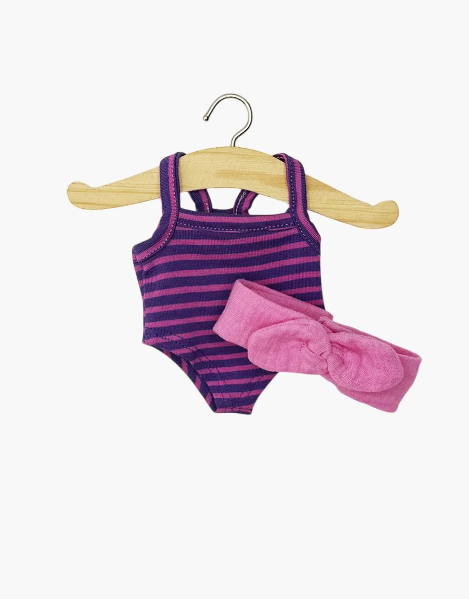 C Mini Panchas MPV002VIOLET.JPG Body a Righe Viola e Lilla con Fascia per Mini Panchas