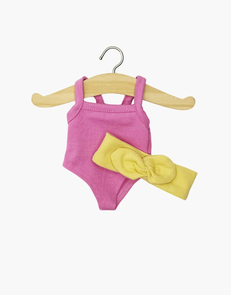 C Mini Panchas MPV005ROSE.JPG Body Rosa Bonbon con Fascia Giallo Vaniglia per Mini Panchas