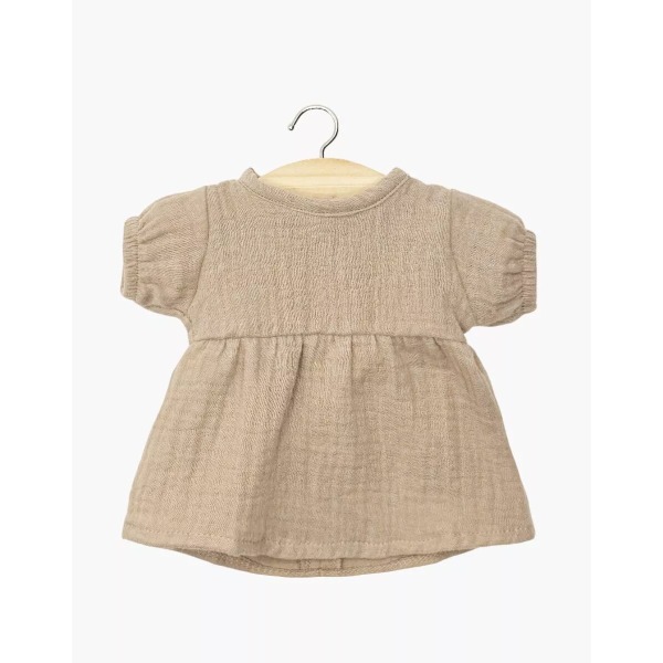 Babies –  Abito Faustine in garza di cotone moka