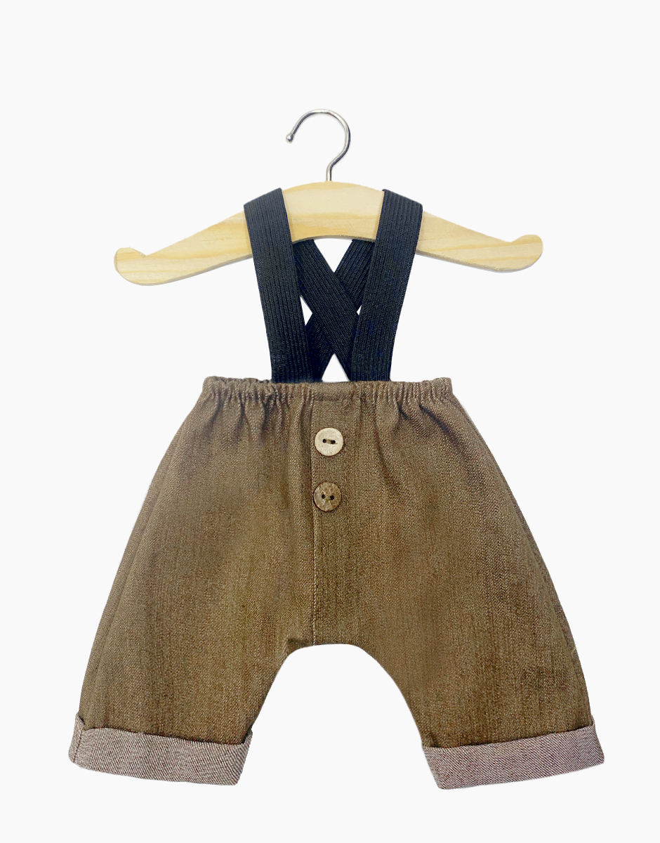 Pantaloni con bretelle in jeans