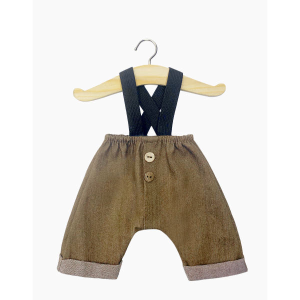 Pantaloni con bretelle in jeans