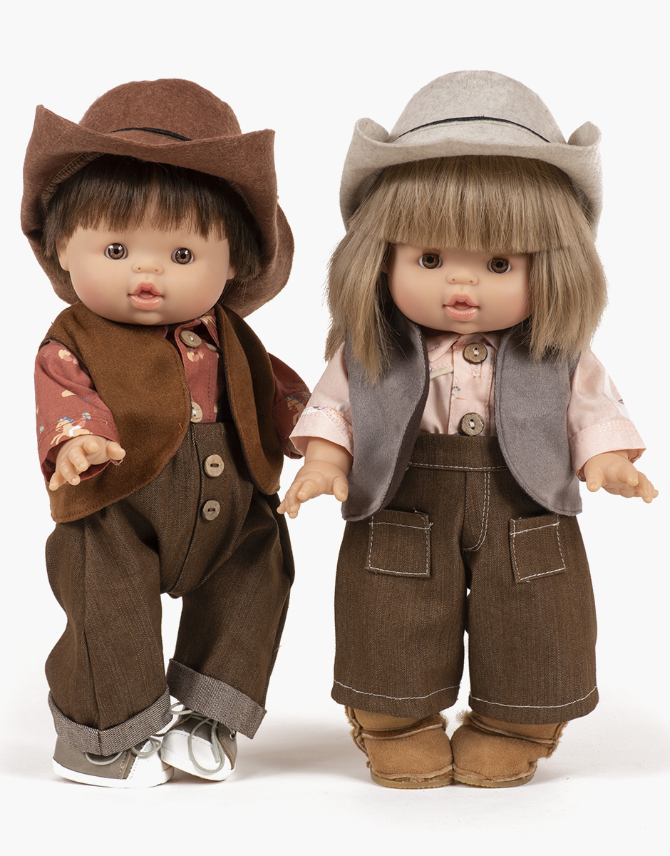 Gilet smanicato in pelle scamosciata marrone