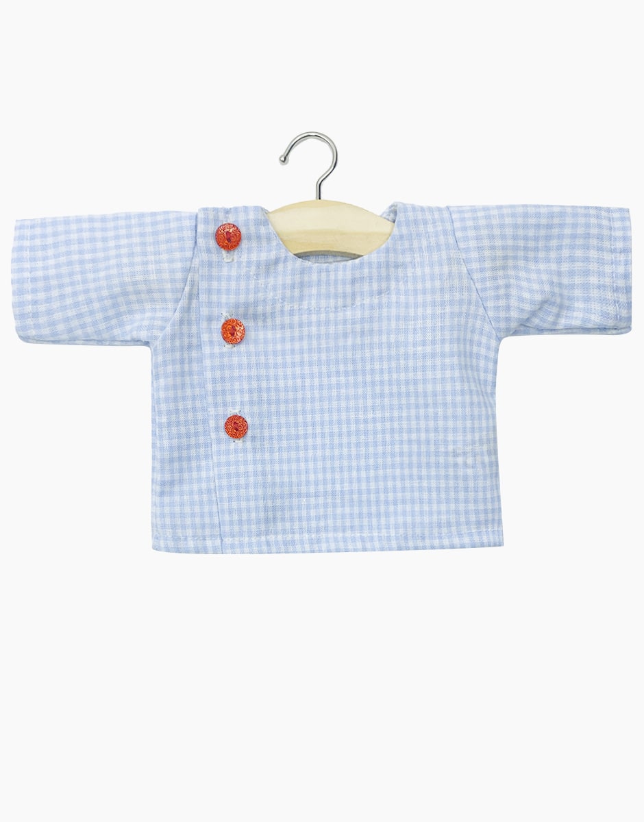 Camicia da scuola Vichy azzurra