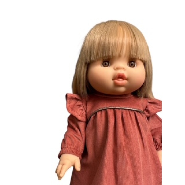 Bambola Zoe con abito Marsala