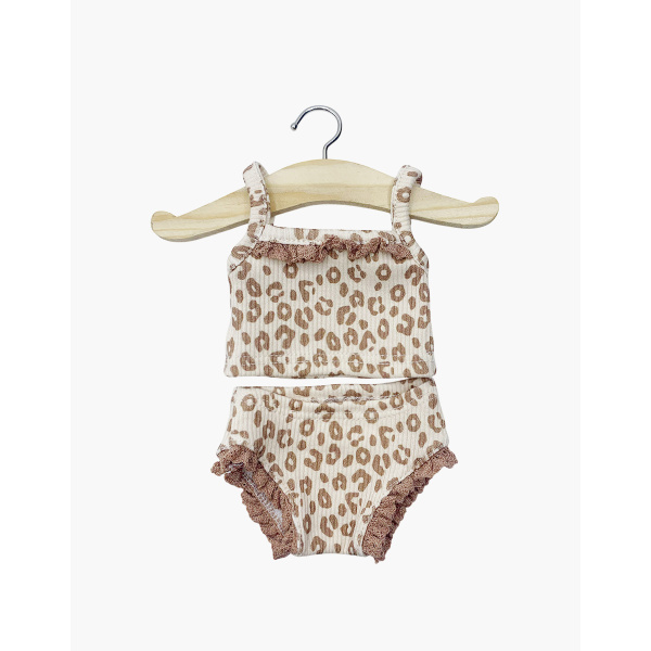 Completo in cotone e pizzo Leo