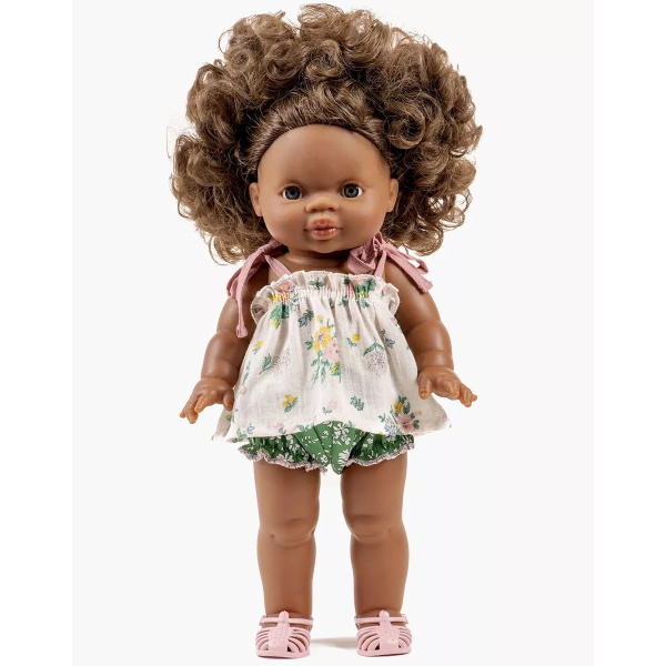 Completo Mila in cotone Printemps rose e Liberty Capel vert