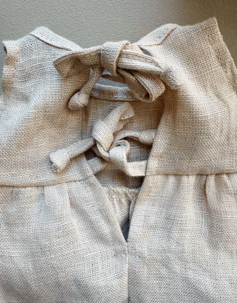 Abito Faustine in lino beige