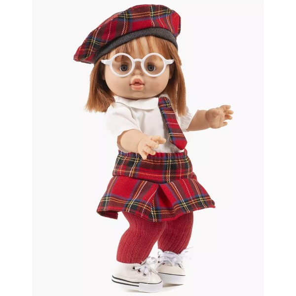 Completo Kate con blusa, gonna e cravatta in tartan