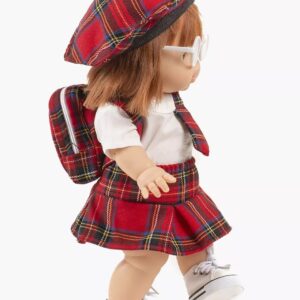 Completo Kate con blusa, gonna e cravatta in tartan